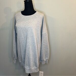 Old Navy Gray Oversized Tunic Sweatshirt